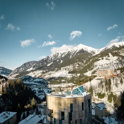Blick vom Urban Nature Hotel in Bad Gastein in das Gasteiner Tal.