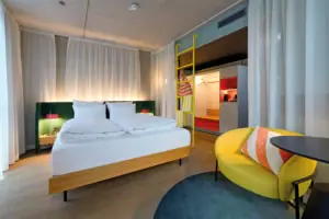 Zimmer Ein Hotelzimmer im Urban Nature Hotel Bad Gastein.